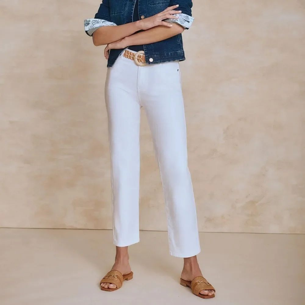 J. McLaughlin Galveston High-Rise Jeans - White
